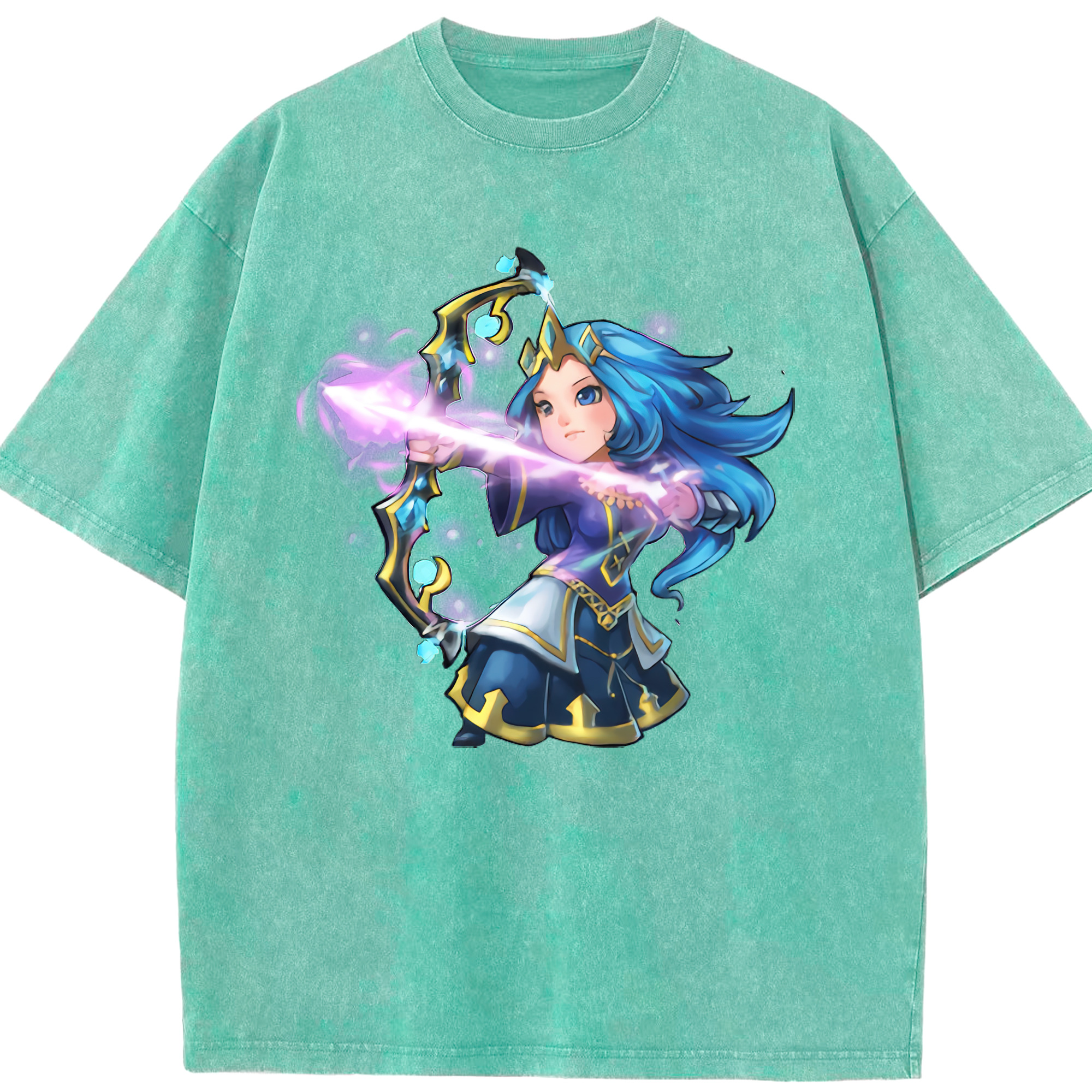 リーグ・オブ・レジェンド League of Legends LOL 綿100% ヴィンテージ風 半袖Tシャツ（フロントプリント）